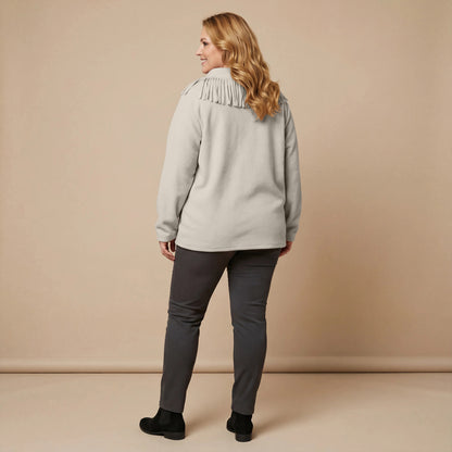 Boris Industries Pull Frange Col Polaire Mélangé