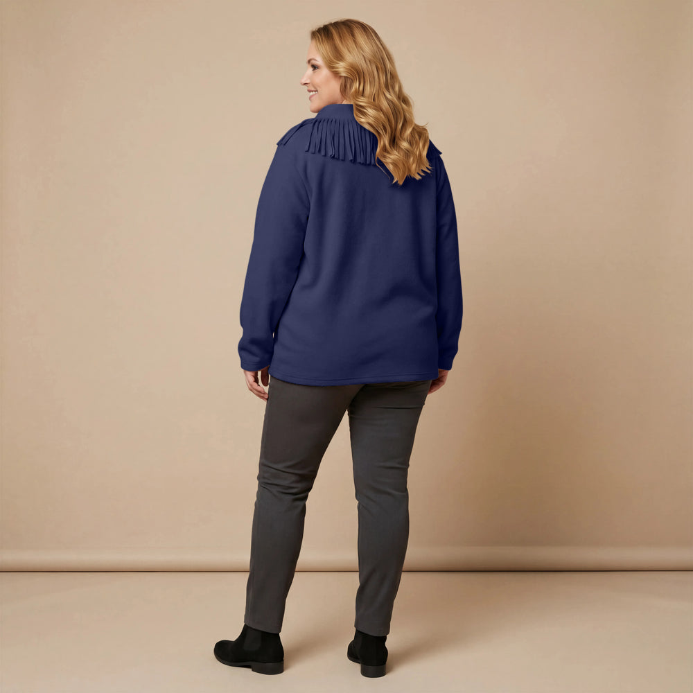 Boris Industries Pull Frange Col Polaire Mélangé