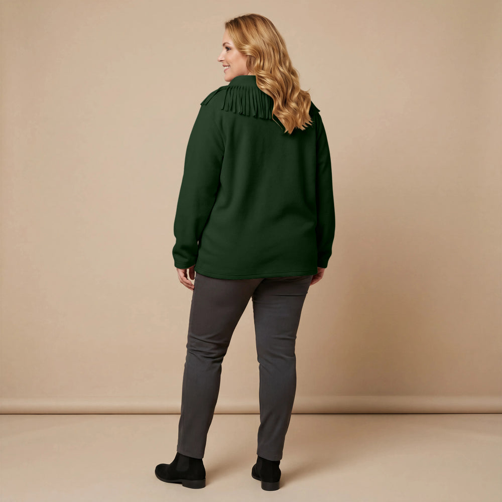 Boris Industries Pull Frange Col Polaire Mélangé