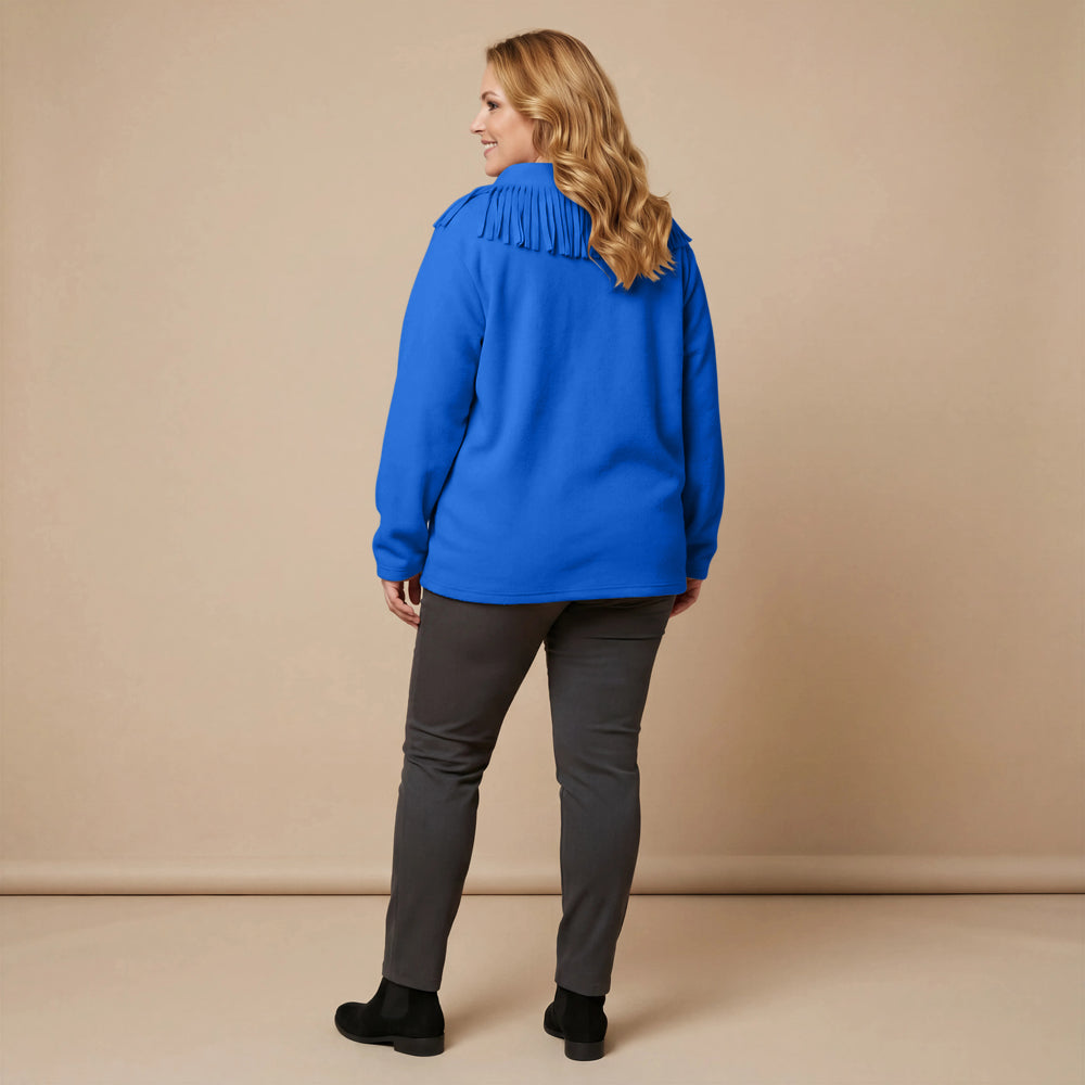 Boris Industries Pull Frange Col Polaire Mélangé