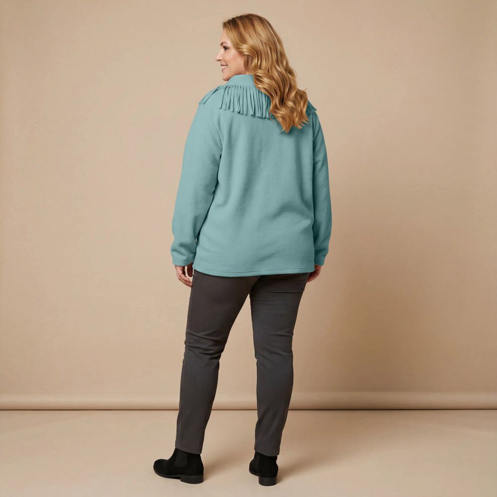 Boris Industries Pull Frange Col Polaire Mélangé