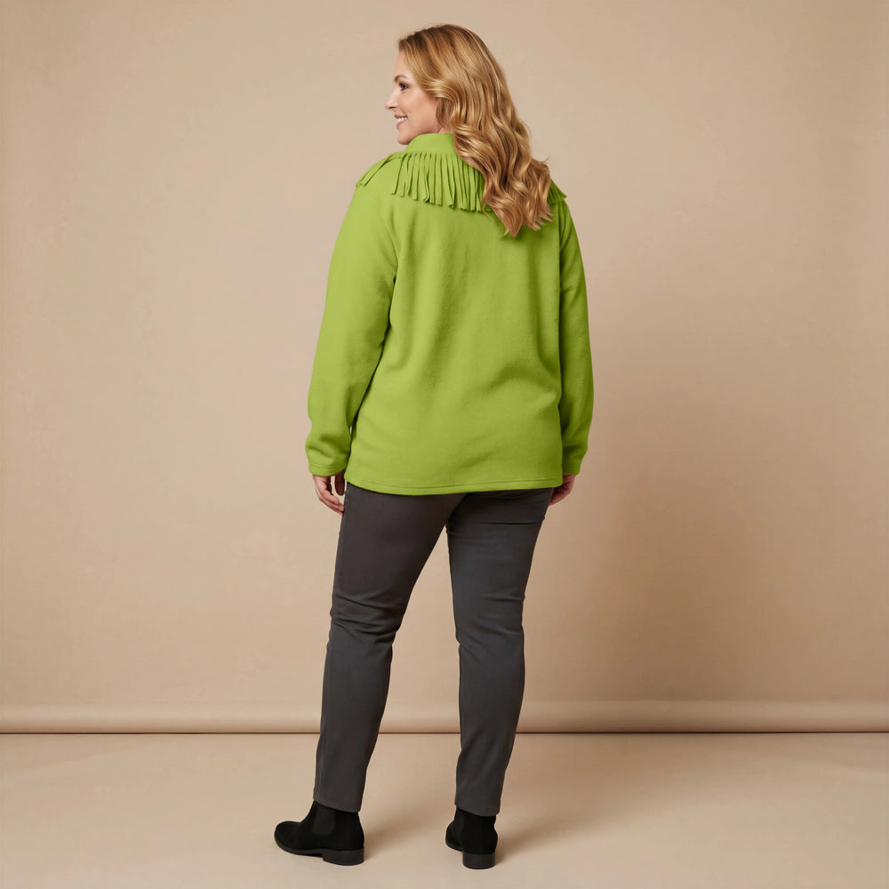 Boris Industries Pull Frange Col Polaire Mélangé