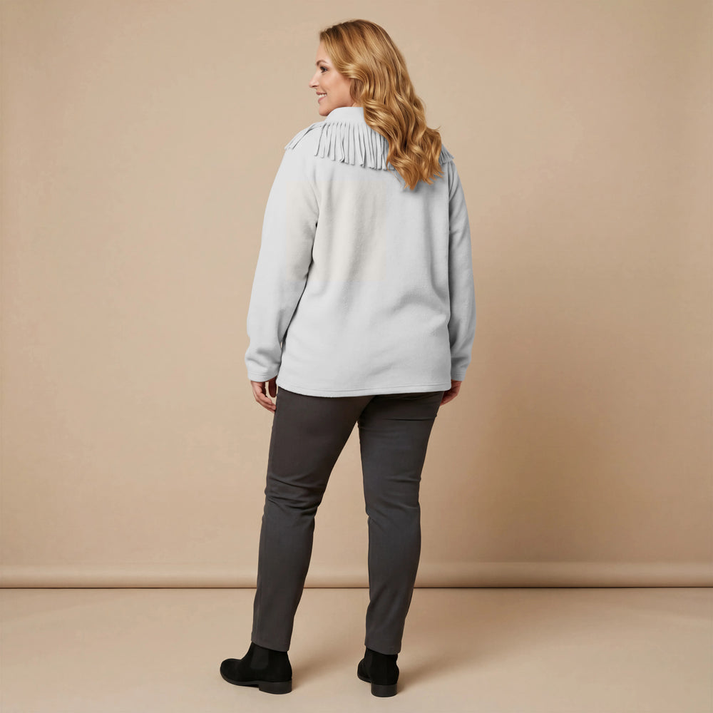 Boris Industries Pull Frange Col Polaire Mélangé