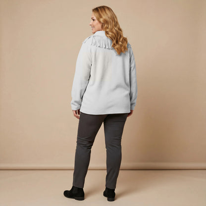 Boris Industries Pull Frange Col Polaire Mélangé