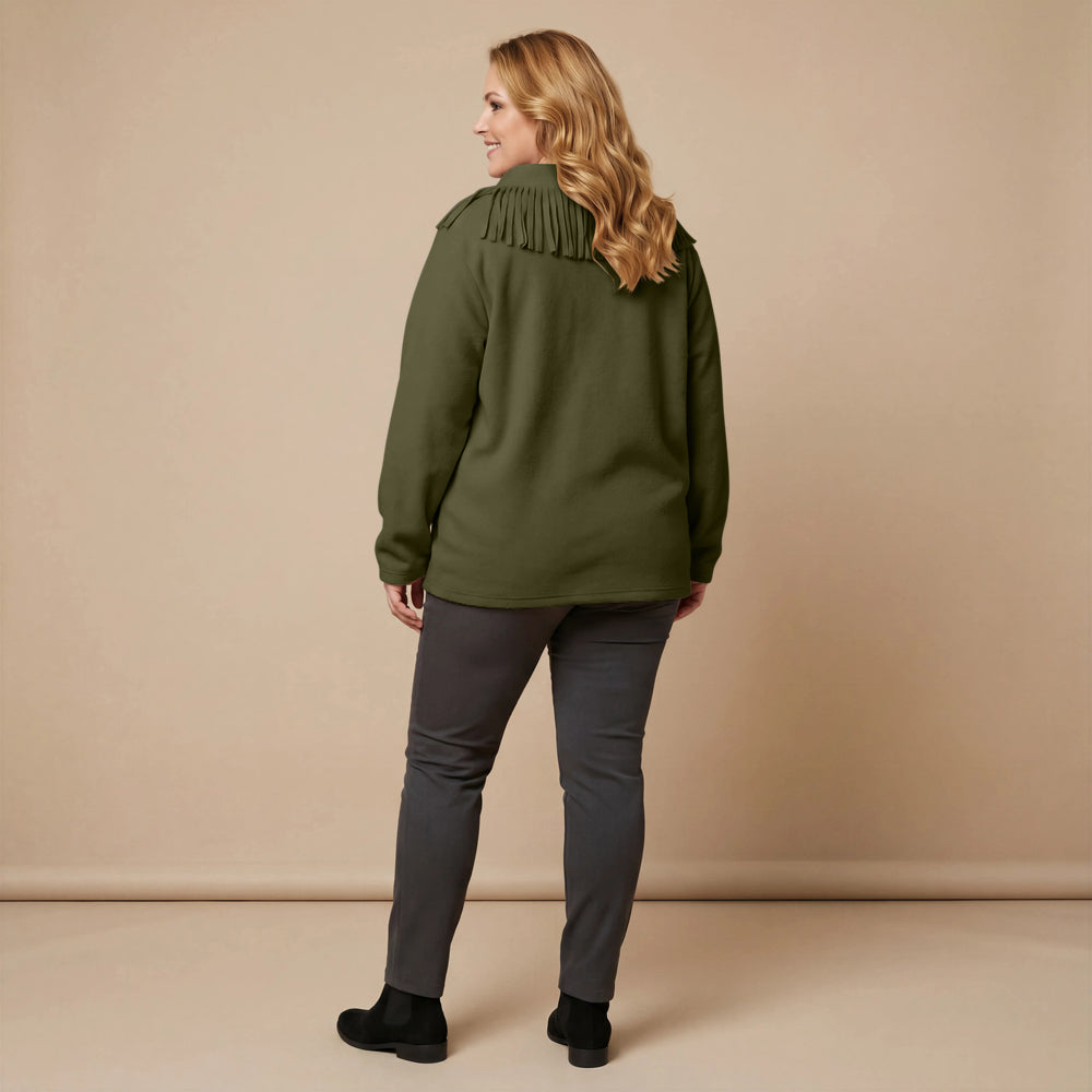 Boris Industries Pull Frange Col Polaire Mélangé