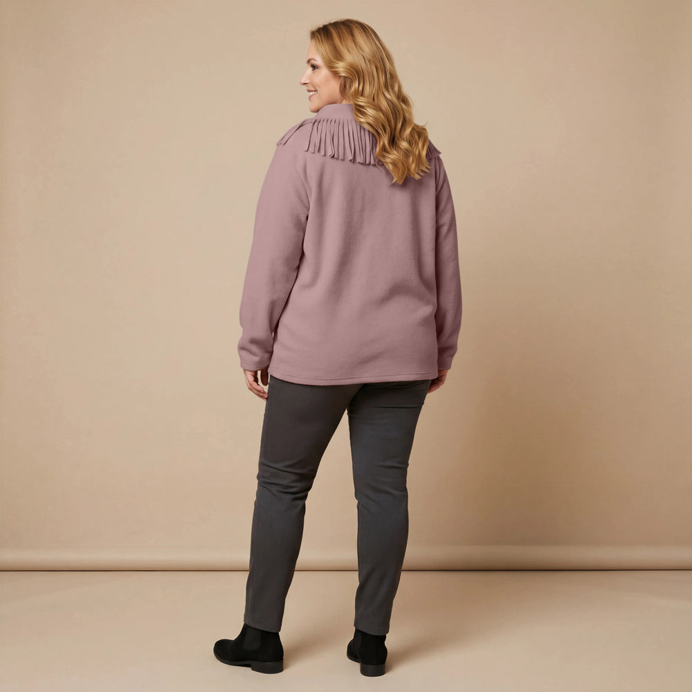 Boris Industries Pull Frange Col Polaire Mélangé