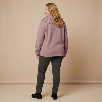 Boris Industries Pull Frange Col Polaire Mélangé