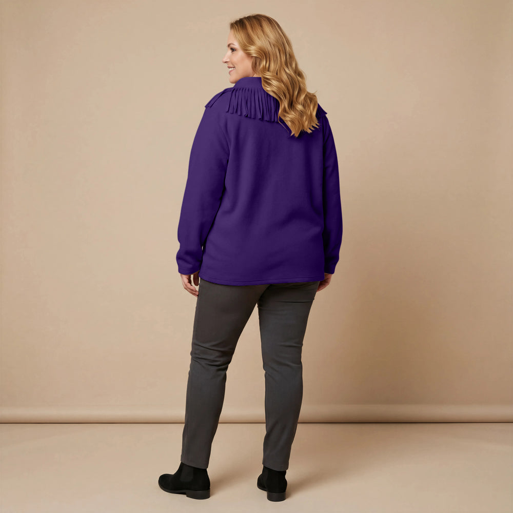 Boris Industries Pull Frange Col Polaire Mélangé