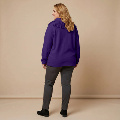 Boris Industries Pull Frange Col Polaire Mélangé