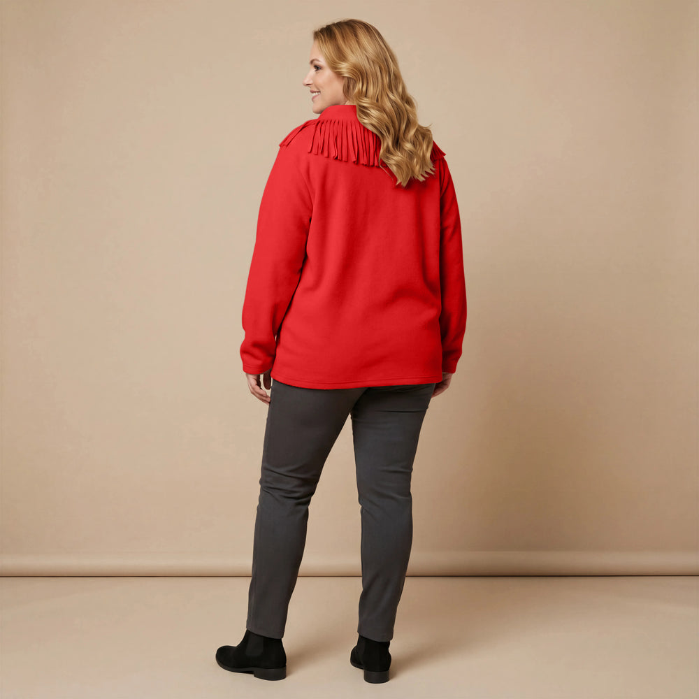 Boris Industries Pull Frange Col Polaire Mélangé