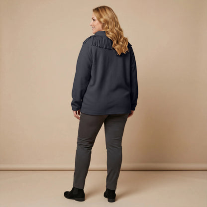 Boris Industries Pull Frange Col Polaire Mélangé