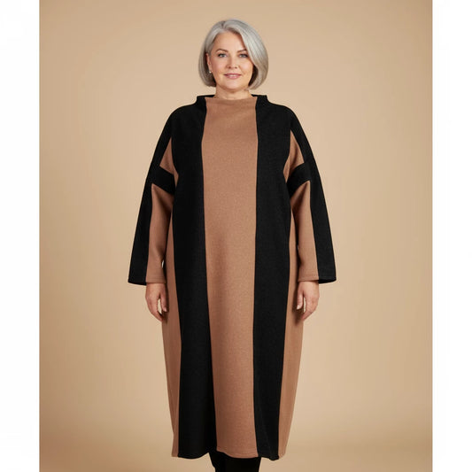 Lange Fleece Trui/Jurk Met Strepen, One Size – Boris Industries