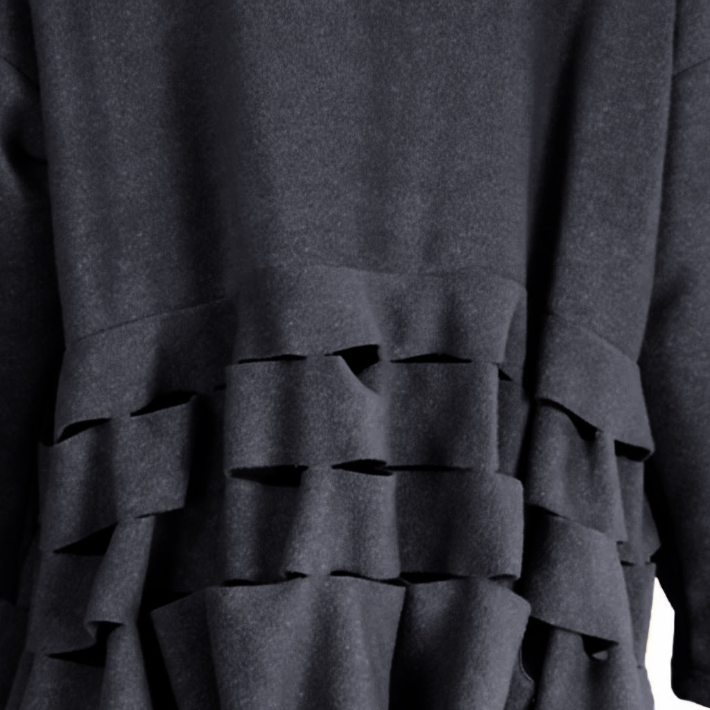 Boris Industries Pull Circulaire Découpes Fleece Mêlée