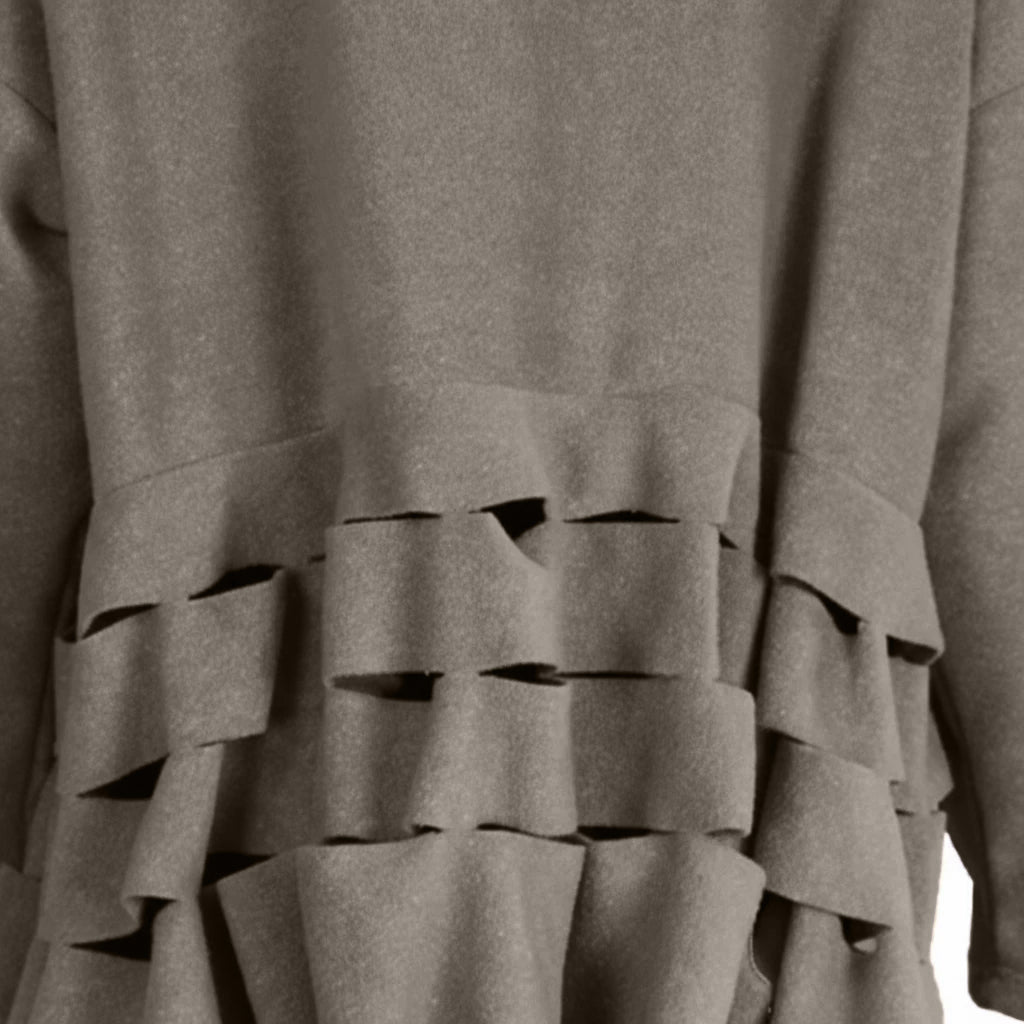 Boris Industries Pull Circulaire Découpes Fleece Mêlée