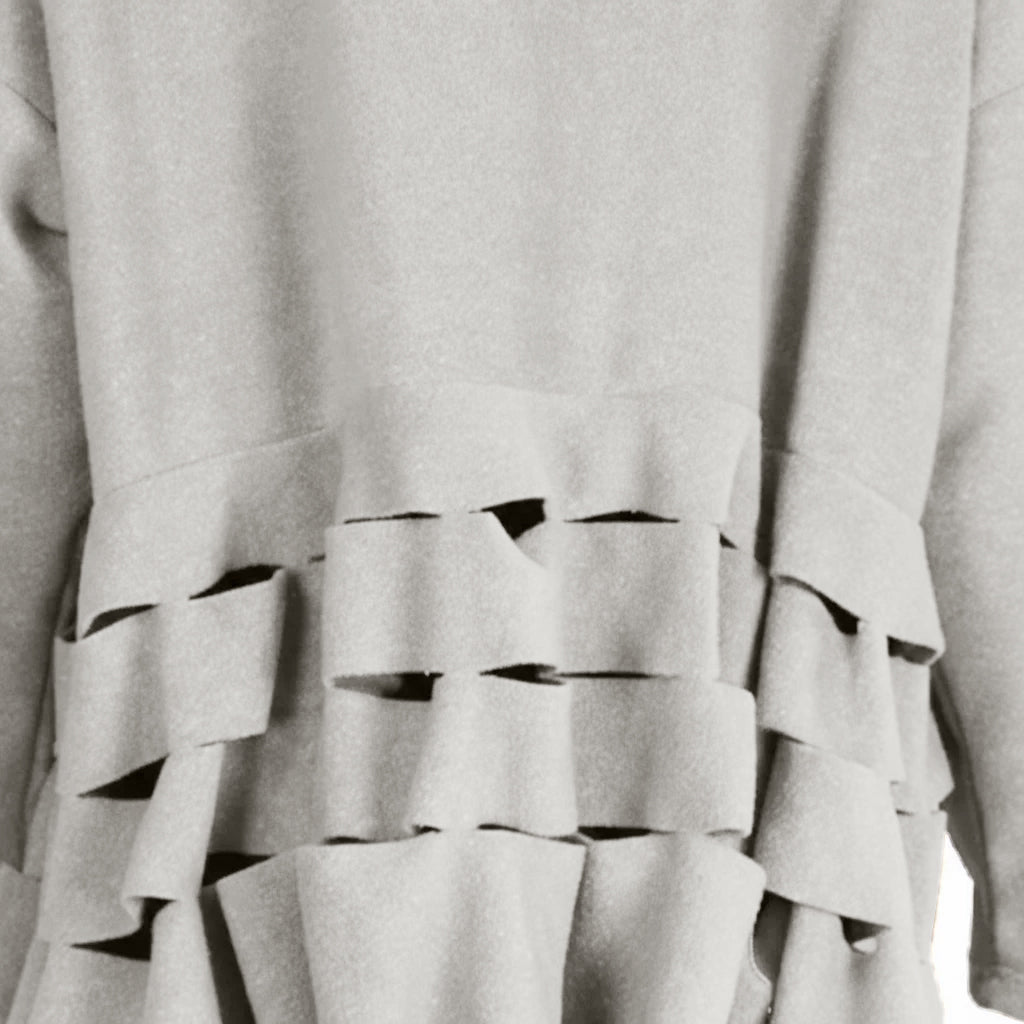 Boris Industries Pull Circulaire Découpes Fleece Mêlée