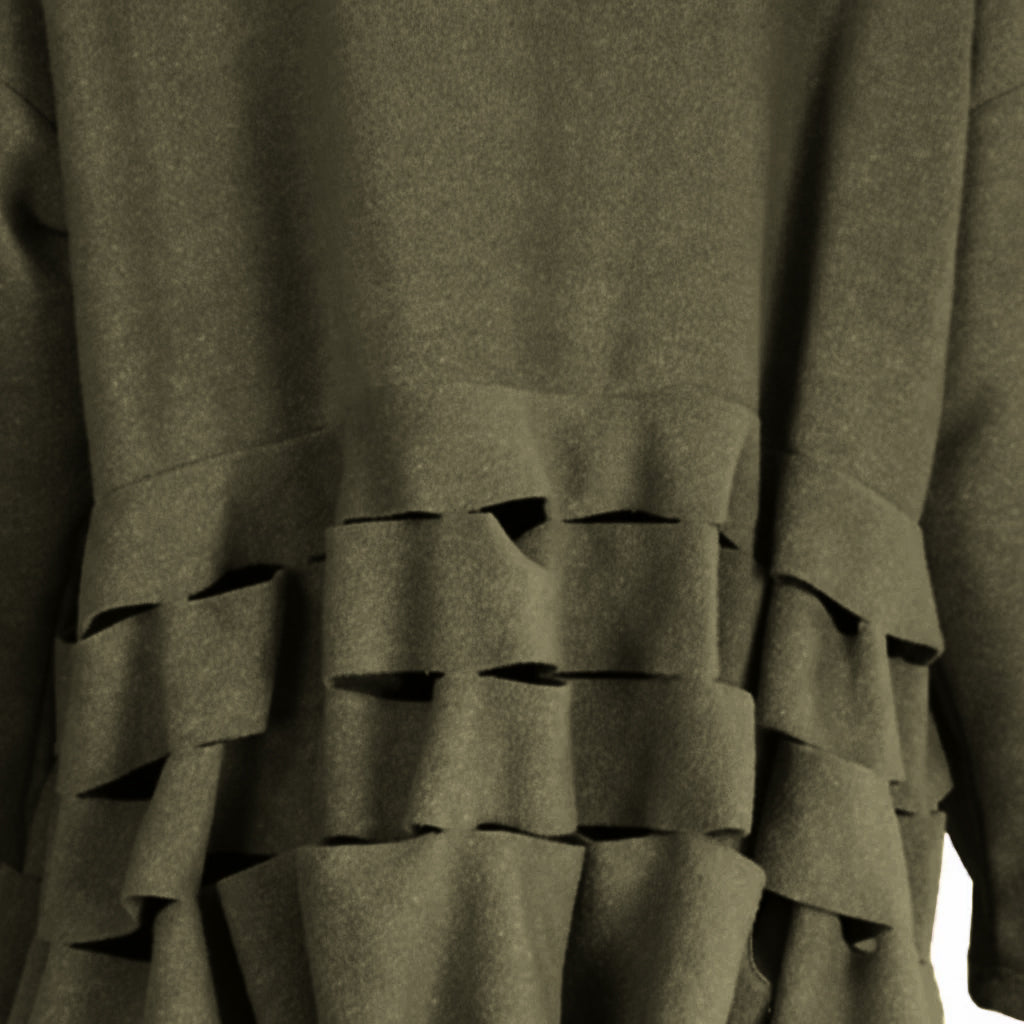 Boris Industries Pull Circulaire Découpes Fleece Mêlée