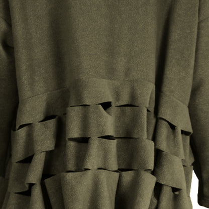 Boris Industries Pull Circulaire Découpes Fleece Mêlée