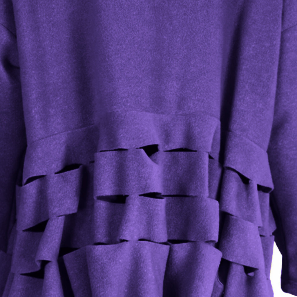 Boris Industries Pull Circulaire Découpes Fleece Mêlée