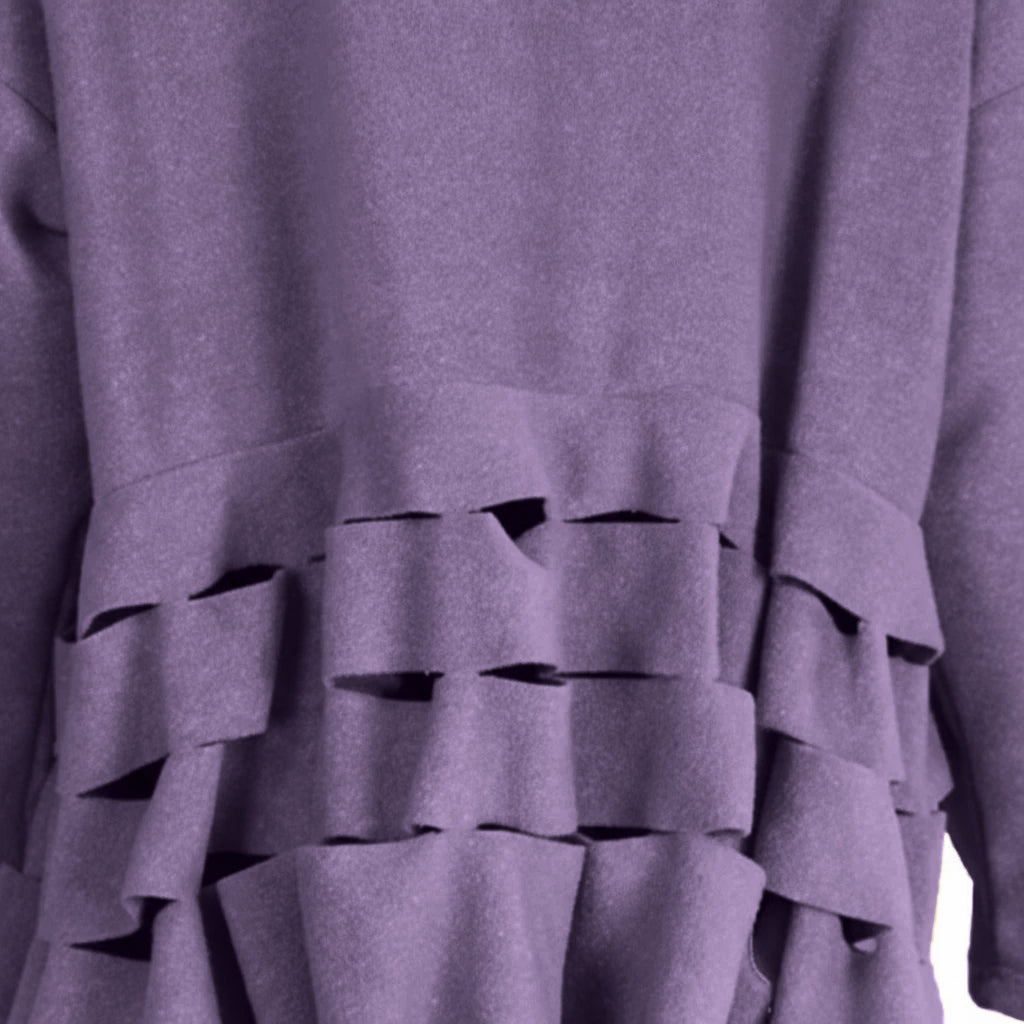 Boris Industries Pull Circulaire Découpes Fleece Mêlée