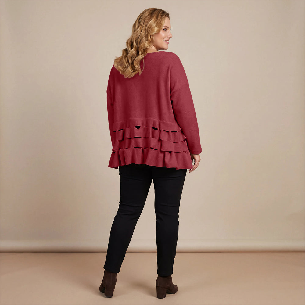 Boris Industries Pull Circulaire Découpes Fleece Mêlée