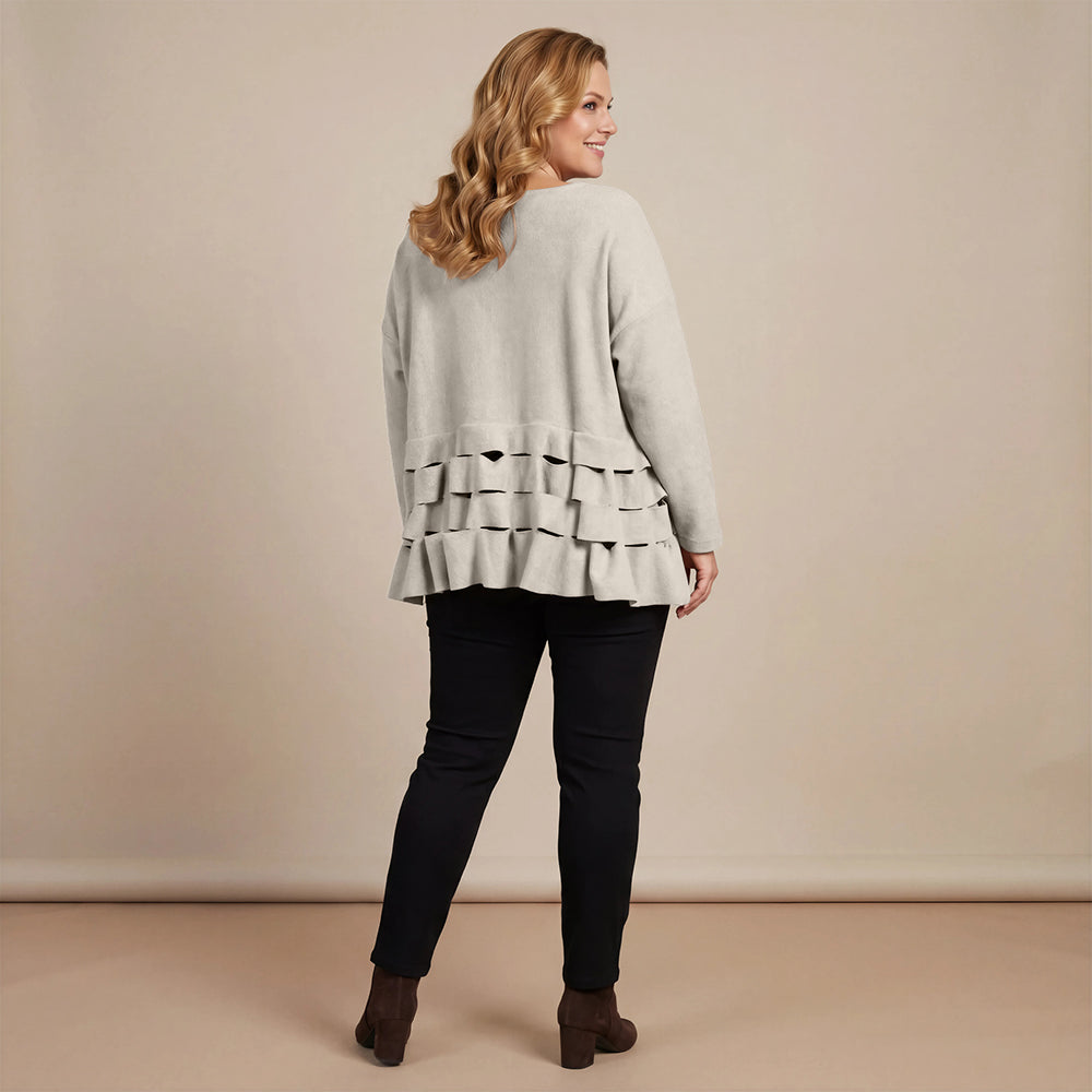 Boris Industries Pull Circulaire Découpes Fleece Mêlée