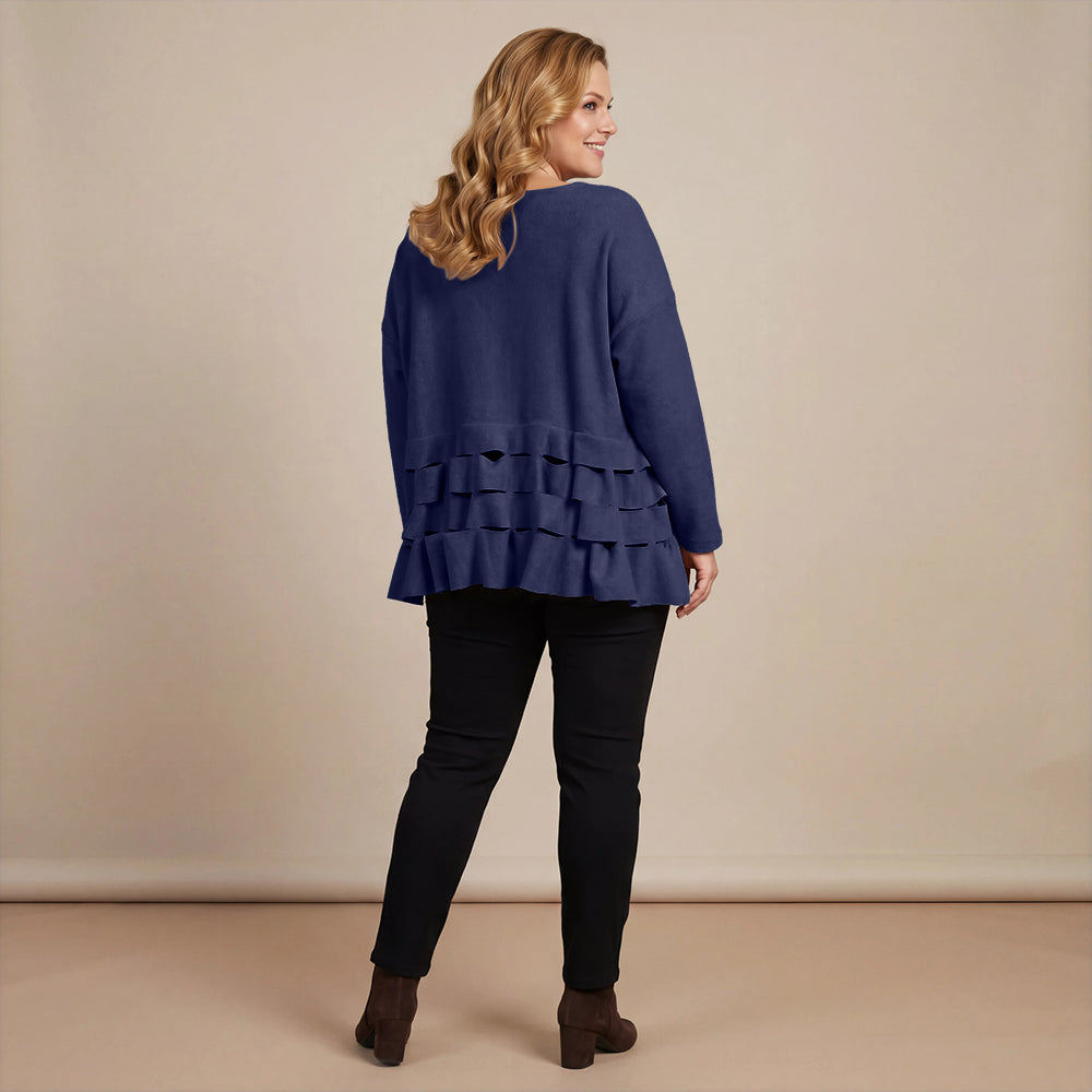 Boris Industries Pull Circulaire Découpes Fleece Mêlée