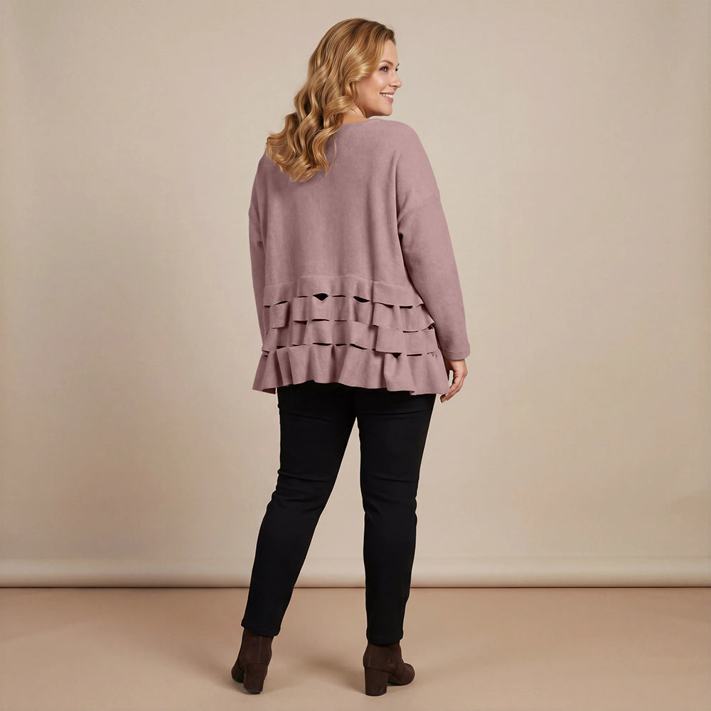 Boris Industries Pull Circulaire Découpes Fleece Mêlée