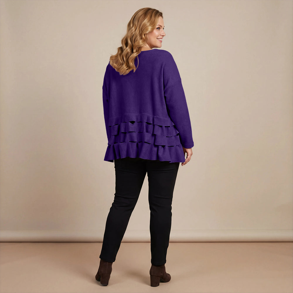 Boris Industries Pull Circulaire Découpes Fleece Mêlée