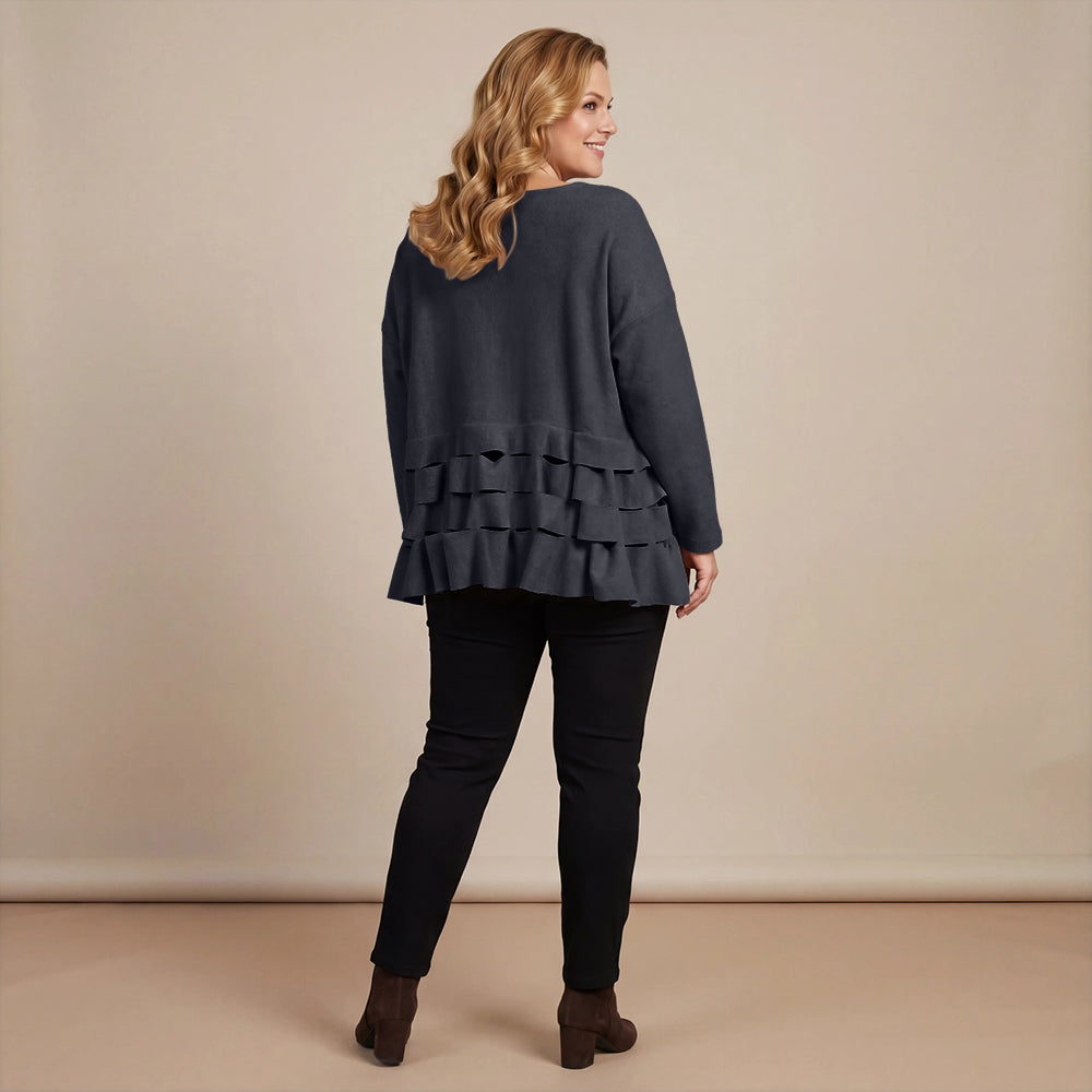 Boris Industries Pull Circulaire Découpes Fleece Mêlée