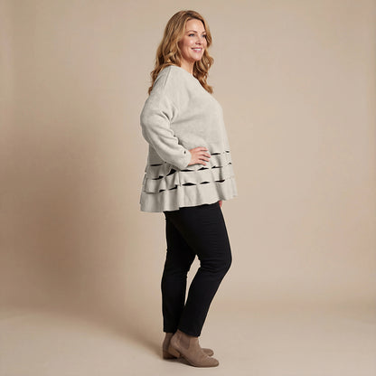 Boris Industries Pull Circulaire Découpes Fleece Mêlée