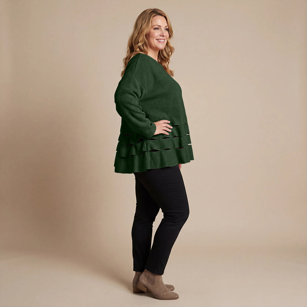 Boris Industries Pull Circulaire Découpes Fleece Mêlée