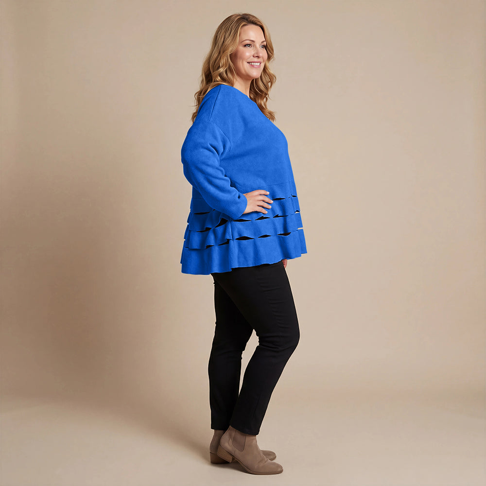 Boris Industries Pull Circulaire Découpes Fleece Mêlée