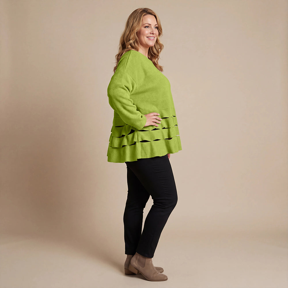 Boris Industries Pull Circulaire Découpes Fleece Mêlée