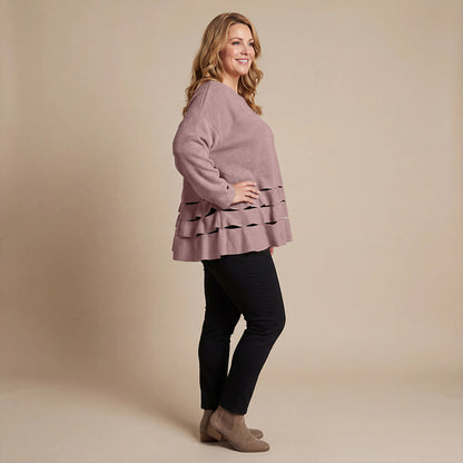 Boris Industries Pull Circulaire Découpes Fleece Mêlée