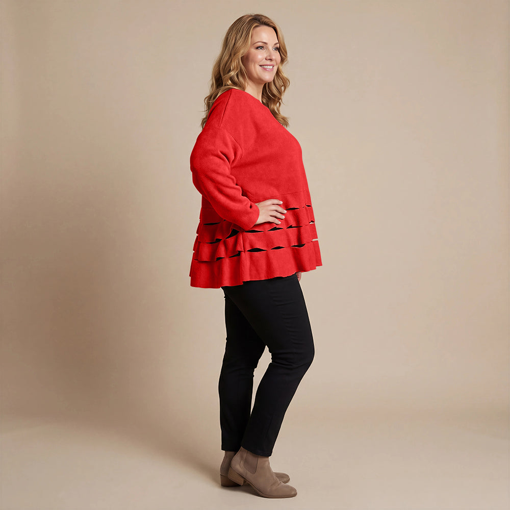 Boris Industries Pull Circulaire Découpes Fleece Mêlée