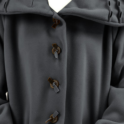 Jas 3/4 fleece met steekdetail en grote kraag – Boris Industries