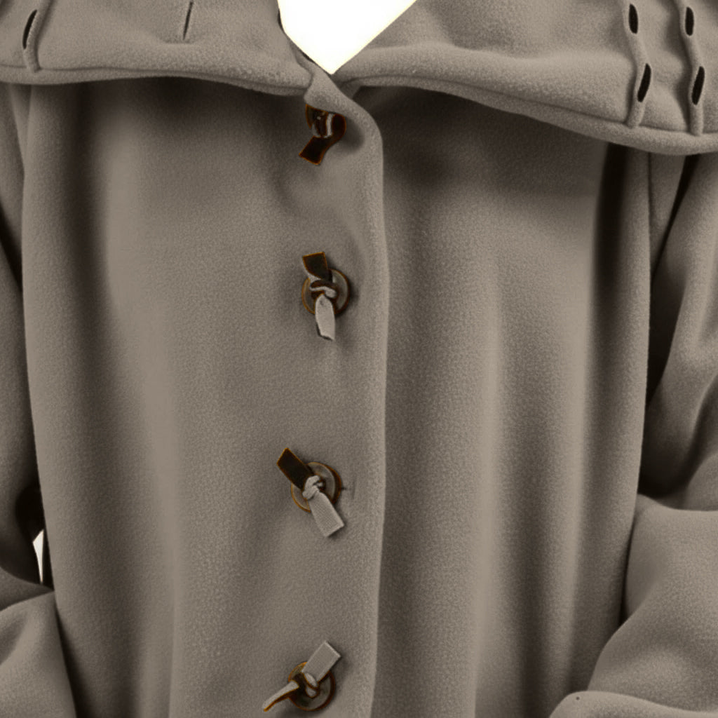 Jas 3/4 fleece met steekdetail en grote kraag – Boris Industries