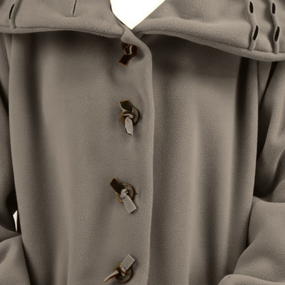 Jas 3/4 fleece met steekdetail en grote kraag – Boris Industries