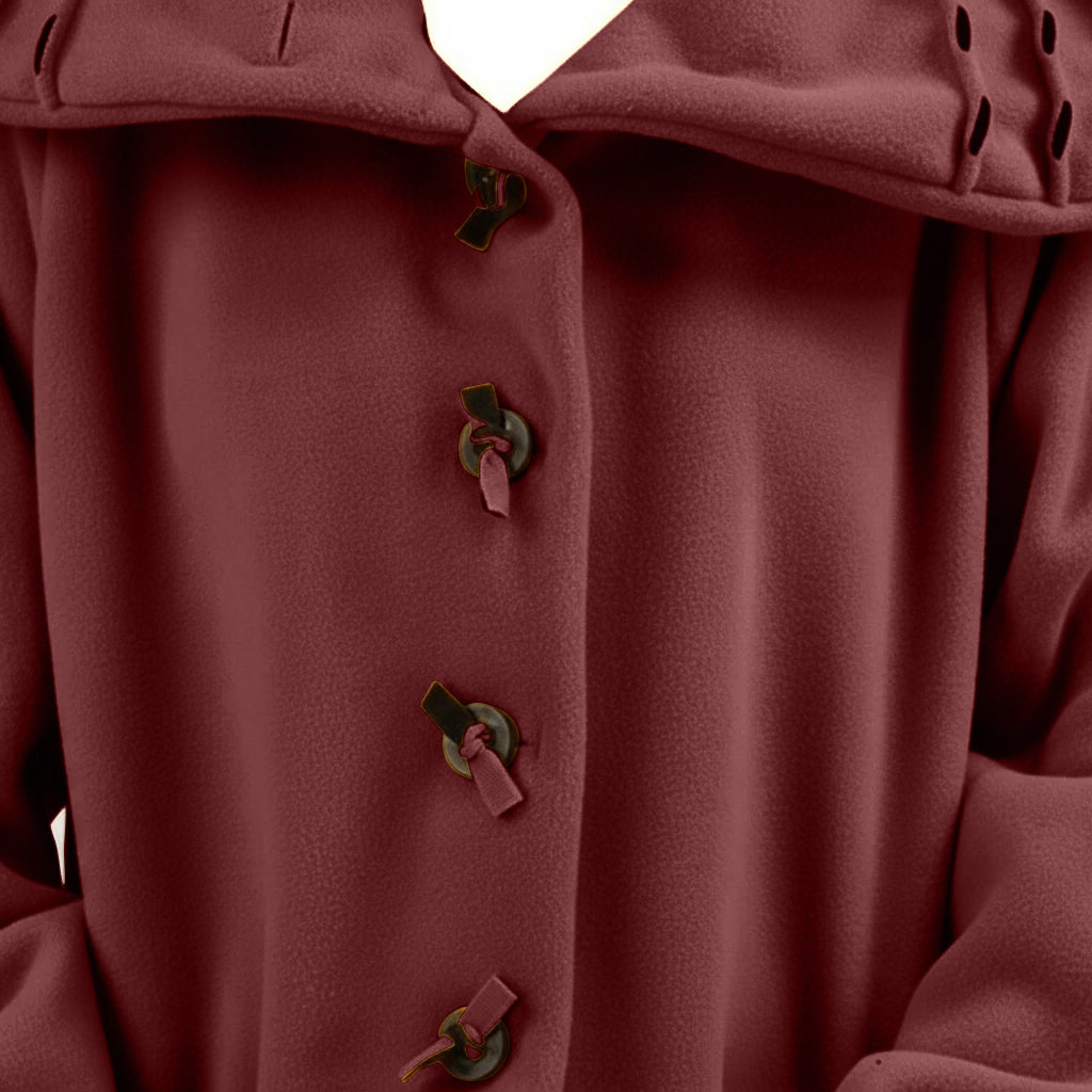 Jas 3/4 fleece met steekdetail en grote kraag – Boris Industries