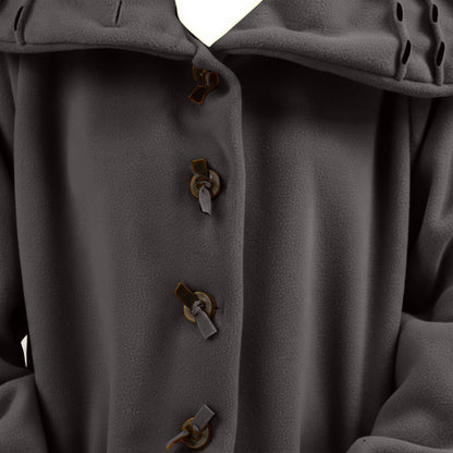 Jas 3/4 fleece met steekdetail en grote kraag – Boris Industries