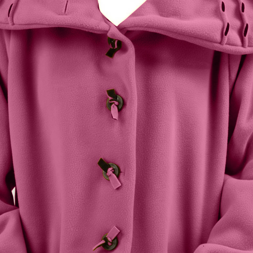 Jas 3/4 fleece met steekdetail en grote kraag – Boris Industries