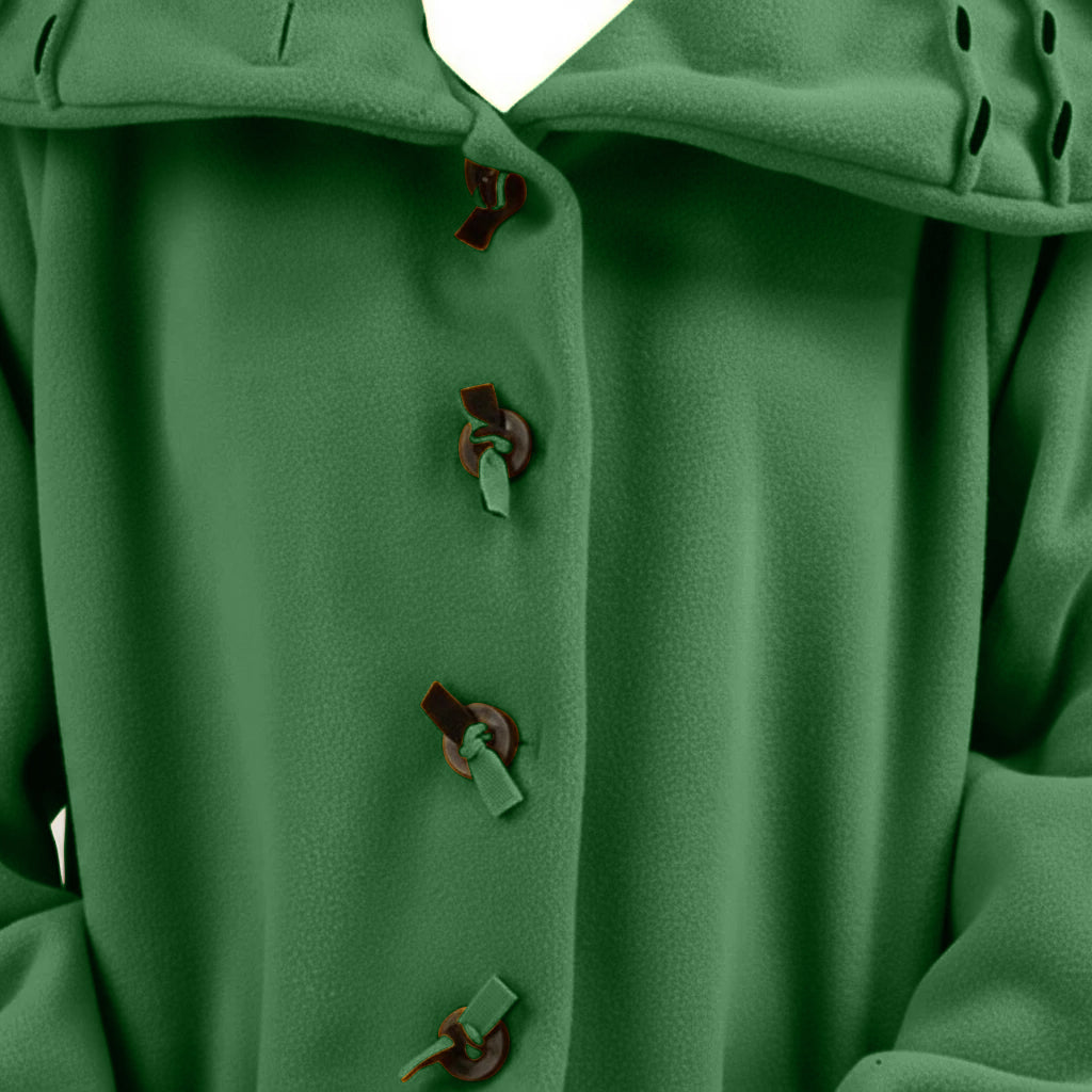 Jas 3/4 fleece met steekdetail en grote kraag – Boris Industries