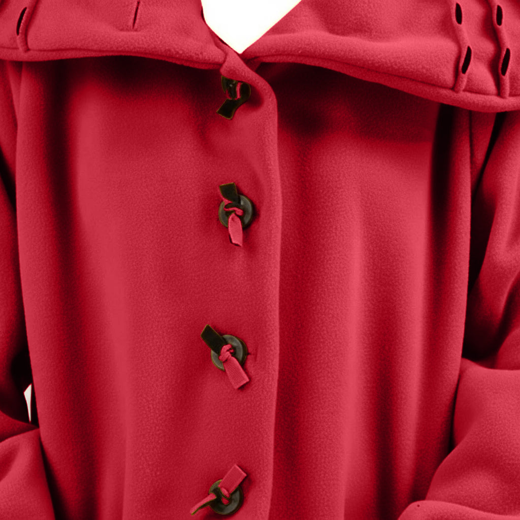 Jas 3/4 fleece met steekdetail en grote kraag – Boris Industries