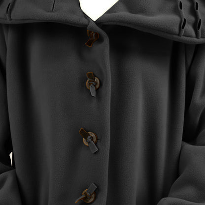 Jas 3/4 fleece met steekdetail en grote kraag – Boris Industries