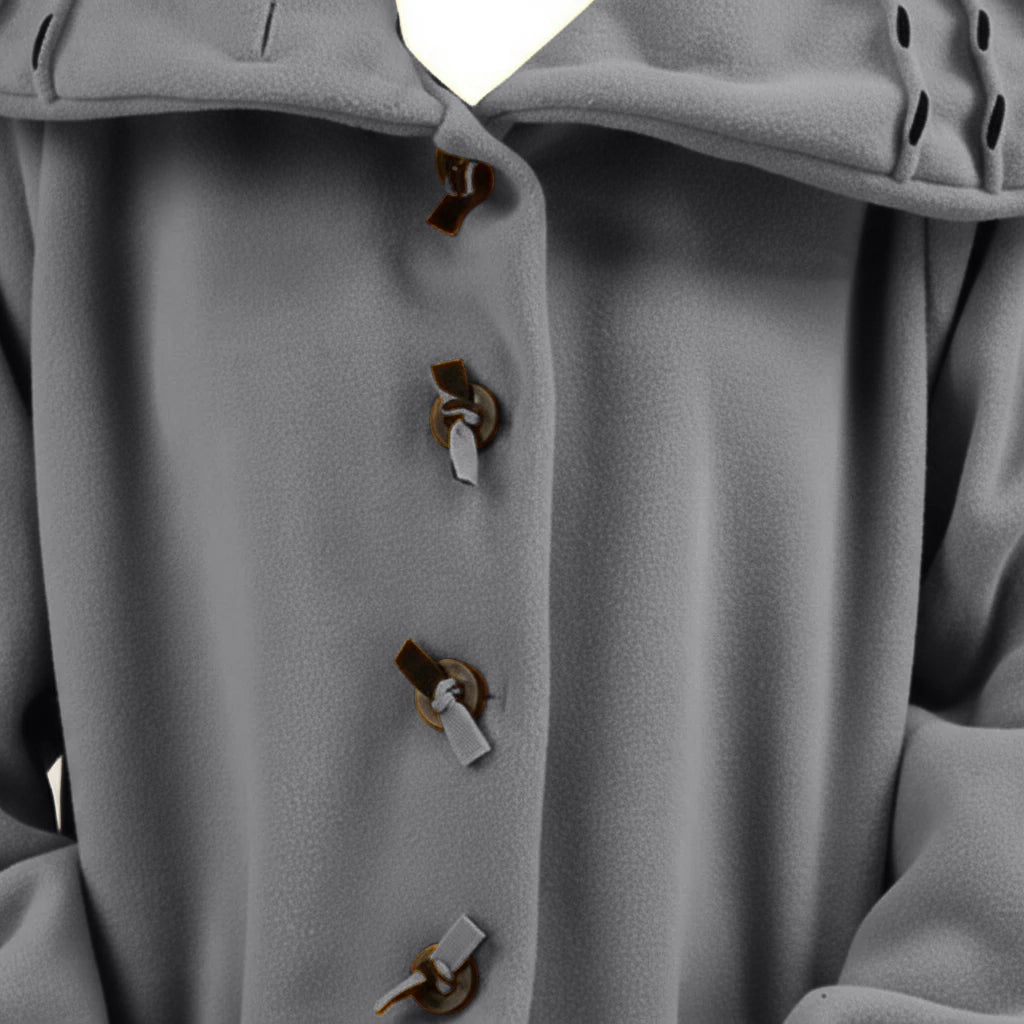 Jas 3/4 fleece met steekdetail en grote kraag – Boris Industries