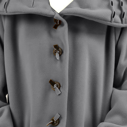 Jas 3/4 fleece met steekdetail en grote kraag – Boris Industries