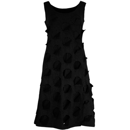 2-laags jurk met schubjes-effect door ronde insnijdingen, one-size, van Boris Industries.