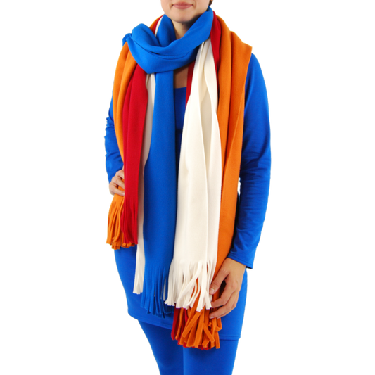 Zacht fleece sjaaltje met speelse franje – Boris Industries